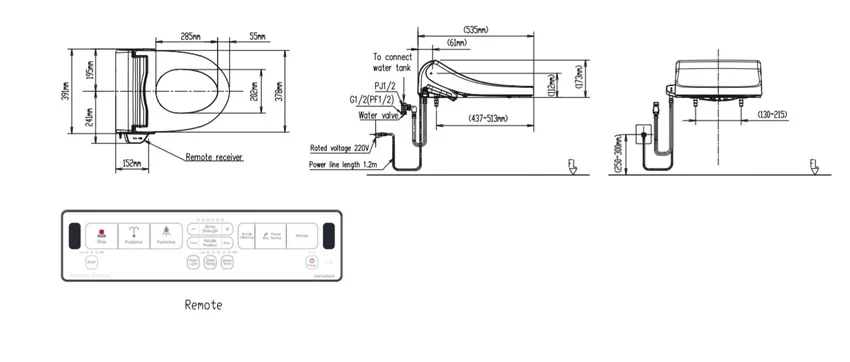 Bảng điều khiển nắp điện tử WP-7SR1 Bảng điều khiển nắp điện tử WP-7SR1