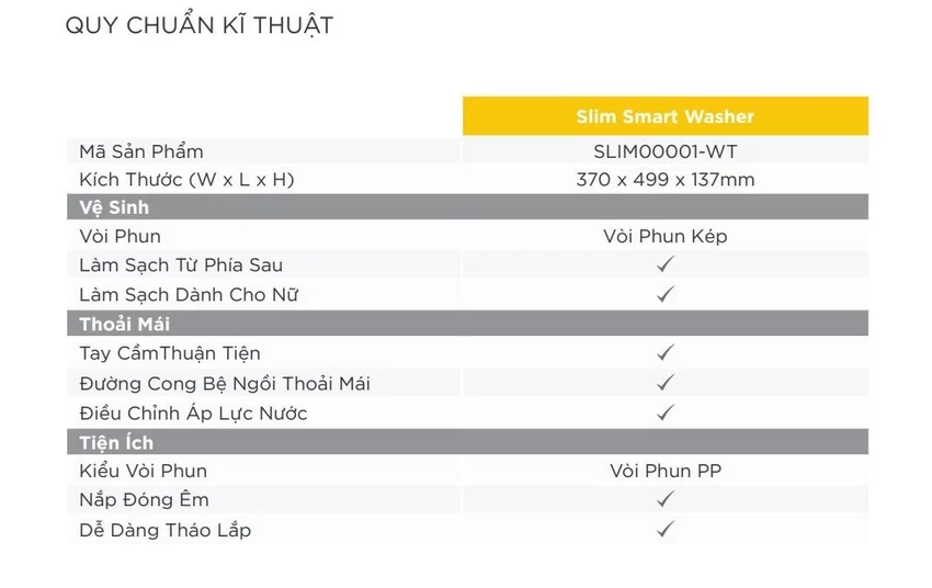 Nắp rửa cơ Slim American Standard SLIM00001-WT (SLIM00001WT) 12 Nắp rửa cơ Slim American Standard SLIM00001-WT (SLIM00001WT)
