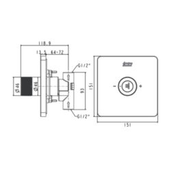 Nút điều chỉnh cho thân vòi sen EasySET American Standard FFAS0927