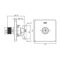 Nút điều chỉnh cho thân vòi sen EasySET American Standard FFAS0927
