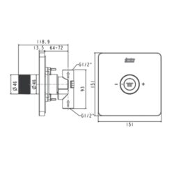 Nút điều chỉnh đầu sen tắm American Standard FFAS0926