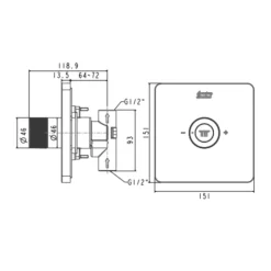 Nút điều chỉnh đầu sen tắm American Standard FFAS0926