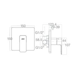 Sen tắm âm tường American Standard Acacia WF-1322 (WF1322)