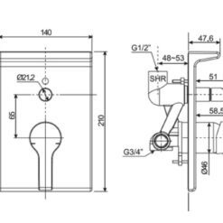 Sen tắm âm tường American Standard Active WF-3921 (WF3921)