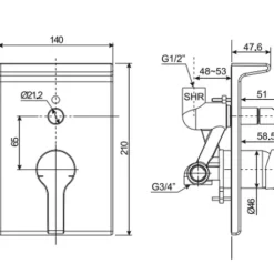 Sen tắm âm tường American Standard Active WF-3921 (WF3921)