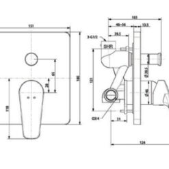 Sen tắm âm tường American Standard Milano WF-0921 (WF0921)