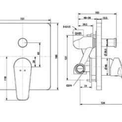 Sen tắm âm tường American Standard Milano WF-0921 (WF0921)