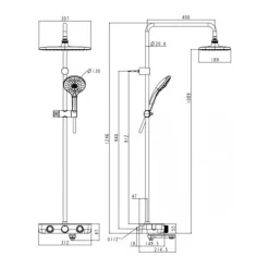 Sen tắm cây đứng cảm biến nhiệt American Standard EasySET WF-4956 (WF4956) 39 Sen tắm cây đứng cảm biến nhiệt American Standard EasySET WF-4956 (WF4956)