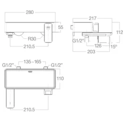 Sen tắm gắn tường American Standard WF-1311 (WF1311) nóng lạnh