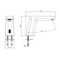 Vòi chậu lavabo cảm ứng nóng lạnh Viglacera VG1028.1