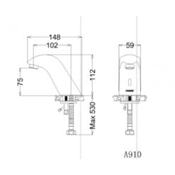 Vòi chậu lavabo cảm ứng nước lạnh Caesar A910
