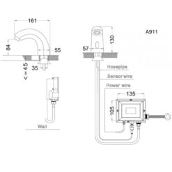 Vòi chậu lavabo cảm ứng nước lạnh Caesar A911