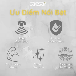 Vòi chậu lavabo cảm ứng nước lạnh Caesar A912 14 Vòi chậu lavabo cảm ứng nước lạnh Caesar A912