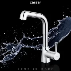 Vòi chậu lavabo dây rút nóng lạnh Caesar B900CU