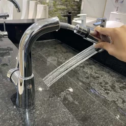 Vòi chậu lavabo dây rút nóng lạnh Caesar B900CU 18 Vòi chậu lavabo dây rút nóng lạnh Caesar B900CU