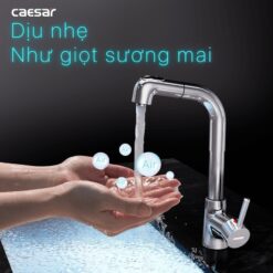 Vòi chậu lavabo dây rút nóng lạnh Caesar B900CU