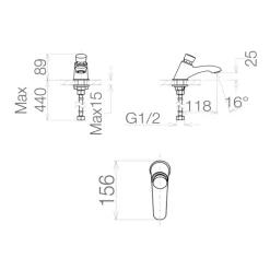 Vòi chậu lavabo lạnh bán tự động Viglacera VG109 12 Vòi chậu lavabo lạnh bán tự động Viglacera VG109