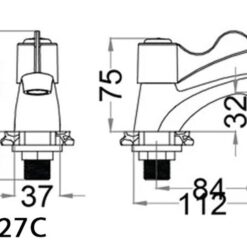 Vòi chậu lavabo lạnh Caesar B027C