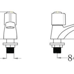 Vòi chậu lavabo lạnh Caesar B037C