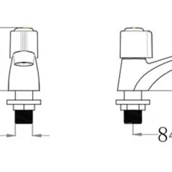 Vòi chậu lavabo lạnh Caesar B037C
