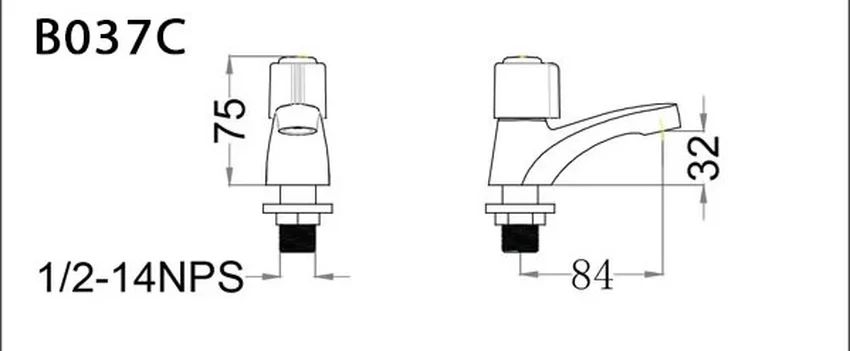 Vòi chậu lavabo lạnh Caesar B037C Vòi chậu lavabo lạnh Caesar B037C - SKU: B037C