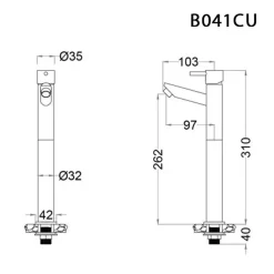 Vòi chậu lavabo lạnh Caesar B041CU