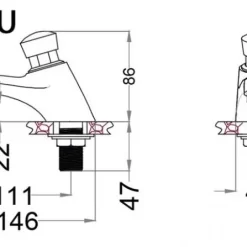 Vòi chậu lavabo lạnh Caesar B053CU