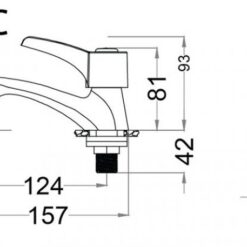 Vòi chậu lavabo lạnh Caesar B101C