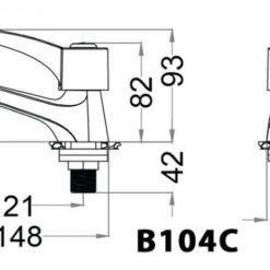 Vòi chậu lavabo lạnh Caesar B104C