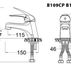 Vòi chậu lavabo lạnh Caesar B109CP