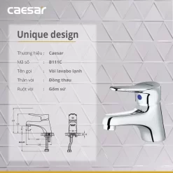 Vòi chậu lavabo lạnh Caesar B111C