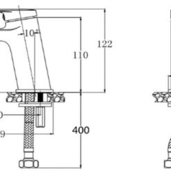 Vòi chậu lavabo nóng lạnh Caesar B120CU