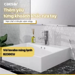 Vòi chậu lavabo nóng lạnh Caesar B230CU 11 Vòi chậu lavabo nóng lạnh Caesar B230CU