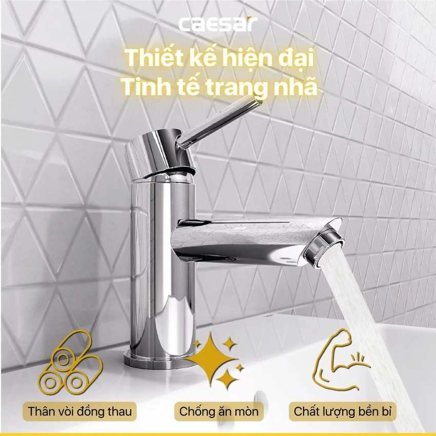 Vòi chậu lavabo nóng lạnh Caesar B230CU - SKU B230CU Vòi chậu lavabo nóng lạnh Caesar B230CU - Ứng dụng trong thực tế