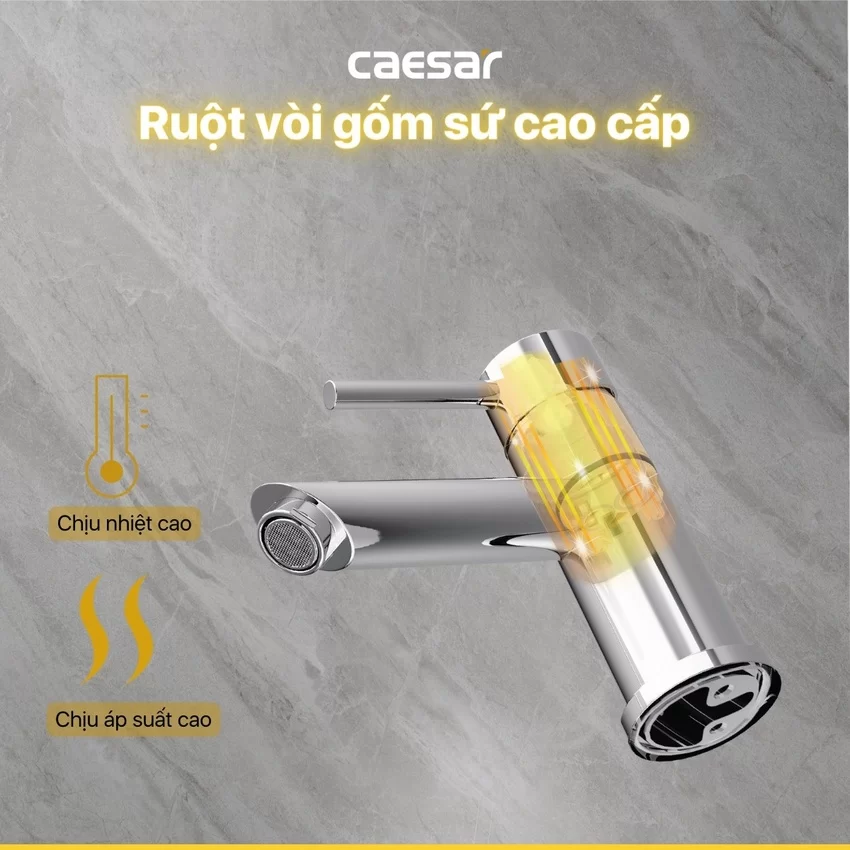 Vòi chậu lavabo nóng lạnh Caesar B230CU - SKU B230CU Vòi chậu lavabo nóng lạnh Caesar B230CU - Mua tại Hải Yến Home