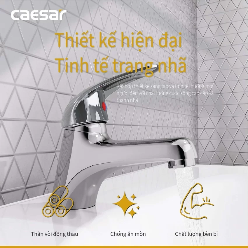 Ứng dụng thực tế của Vòi chậu lavabo nóng lạnh Caesar B260CP Ứng dụng thực tế của Vòi chậu lavabo nóng lạnh Caesar B260CP