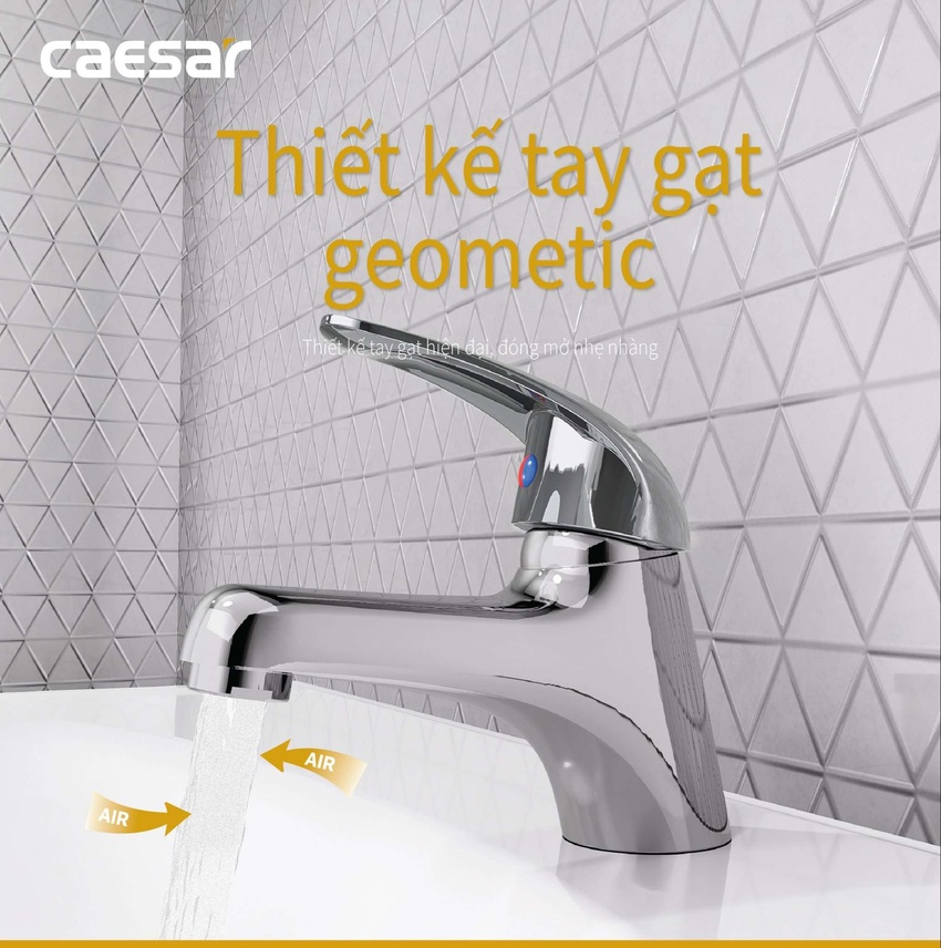 Vòi chậu lavabo nóng lạnh Caesar B260CP 7 Vòi chậu lavabo nóng lạnh Caesar B260CP