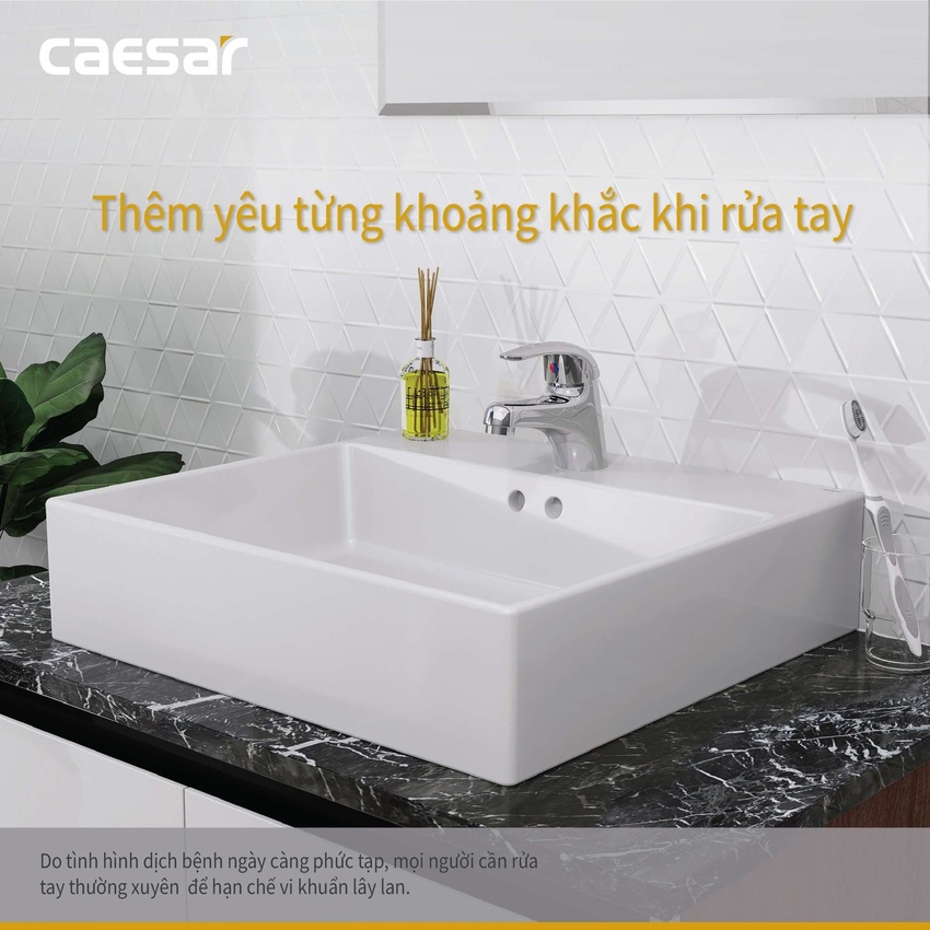Vòi chậu lavabo nóng lạnh Caesar B260CP 10 Vòi chậu lavabo nóng lạnh Caesar B260CP