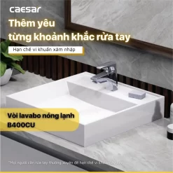 Vòi chậu lavabo nóng lạnh Caesar B400CU 13 Vòi chậu lavabo nóng lạnh Caesar B400CU