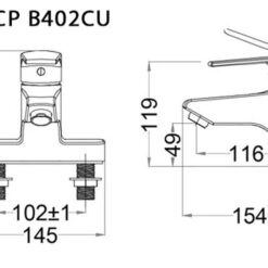 Vòi chậu lavabo nóng lạnh Caesar B402CU
