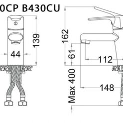 Vòi chậu lavabo nóng lạnh Caesar B430CU