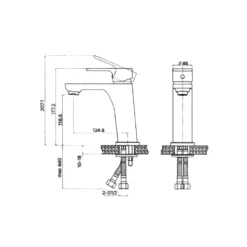 Vòi chậu lavabo nóng lạnh Caesar B500CU