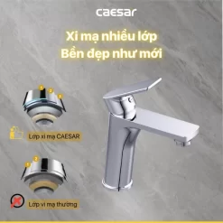 Vòi chậu lavabo nóng lạnh Caesar B500CU 13 Vòi chậu lavabo nóng lạnh Caesar B500CU