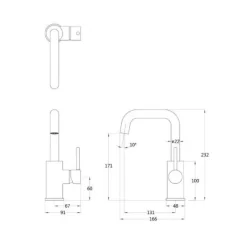Vòi chậu lavabo nóng lạnh Caesar B520CU 14 Vòi chậu lavabo nóng lạnh Caesar B520CU