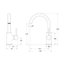 Vòi chậu lavabo nóng lạnh Caesar B530CU