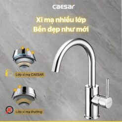 Vòi chậu lavabo nóng lạnh Caesar B530CU