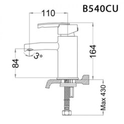 Vòi chậu lavabo nóng lạnh Caesar B540CU