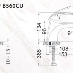 Vòi chậu lavabo nóng lạnh Caesar B560CU
