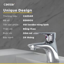 Vòi chậu lavabo nóng lạnh Caesar B560CU