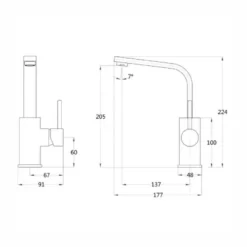 Vòi chậu lavabo nóng lạnh Caesar B750CU 15 Vòi chậu lavabo nóng lạnh Caesar B750CU